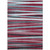 10' X 14' Burgundy Ivory And Blue Striped Washable Indoor Outdoor Area Rug