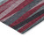 10' X 14' Burgundy Ivory And Blue Striped Washable Indoor Outdoor Area Rug