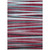 10' X 14' Burgundy Ivory And Blue Striped Washable Indoor Outdoor Area Rug