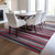 10' X 14' Burgundy Ivory And Blue Striped Washable Indoor Outdoor Area Rug