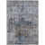 10' X 14' Blue And Gray Floral Washable Indoor Outdoor Area Rug