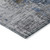 10' X 14' Blue And Gray Floral Washable Indoor Outdoor Area Rug