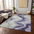 8' X 10' Lavender And Mint Green Abstract Washable Indoor Outdoor Area Rug