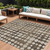 8' X 10' Brown And Beige Abstract Washable Indoor Outdoor Area Rug