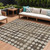 8' X 10' Brown And Beige Abstract Washable Indoor Outdoor Area Rug - Brown, Beige