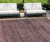 10' X 14' Merlot And Gray Striped Washable Indoor Outdoor Area Rug