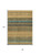 8' X 10' Wheat Brown And Teal Blue Striped Washable Indoor Outdoor Area Rug