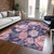 8' X 10' Pink And Mauve Floral Washable Indoor Outdoor Area Rug - Pink, Gray