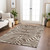 10' X 14' Brown And Beige Animal Print Washable Indoor Outdoor Area Rug