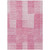 8' X 10' Pink And Blush Striped Washable Indoor Outdoor Area Rug