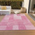 8' X 10' Pink And Blush Striped Washable Indoor Outdoor Area Rug