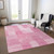 8' X 10' Pink And Blush Striped Washable Indoor Outdoor Area Rug