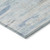 8' Sky Blue And Ivory Round Abstract Washable Indoor Outdoor Area Rug - Sky Blue, Ivory