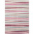 10' X 14' Pink Ivory And Gray Striped Washable Indoor Outdoor Area Rug