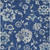9' X 12' Navy Blue And Gray Floral Washable Indoor Outdoor Area Rug