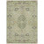 10' X 14' Artichoke Green Brown And Beige Floral Washable Indoor Outdoor Area Rug