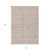 8' X 10' Salmon Copper And Beige Striped Washable Indoor Outdoor Area Rug