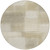 8' Taupe Round Geometric Washable Indoor Outdoor Area Rug