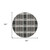 8' Black Gray And Brown Round Plaid Washable Indoor Outdoor Area Rug