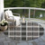 8' Black Gray And Brown Round Plaid Washable Indoor Outdoor Area Rug