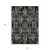 10' X 14' Black Gray And Ivory Floral Washable Indoor Outdoor Area Rug
