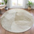 8' Beige And Taupe Round Abstract Washable Indoor Outdoor Area Rug - Beige, Taupe