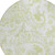 8' Sage Green And Ivory Round Paisley Washable Indoor Outdoor Area Rug