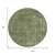8' Green And Silver Round Medallion Washable Indoor Outdoor Area Rug