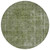 8' Green And Silver Round Medallion Washable Indoor Outdoor Area Rug