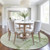 8' Artichoke Green And Ivory Round Striped Washable Indoor Outdoor Area Rug - Artichoke Green, Ivory