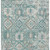 10' X 14' Pale Aqua And Copper Floral Medallion Washable Indoor Outdoor Area Rug