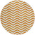 8' Orange And Beige Round Chevron Washable Indoor Outdoor Area Rug