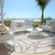 8' Beige And Brown Round Floral Washable Indoor Outdoor Area Rug