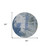 8' Denim Blue And Navy Blue Round Abstract Washable Indoor Outdoor Area Rug Transitional Style - Denim Blue, Navy Blue Color