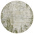 8' Olive Green And Ivory Round Abstract Washable Indoor Outdoor Area Rug - Olive Green, Ivory