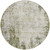8' Olive Green And Ivory Round Abstract Washable Indoor Outdoor Area Rug - Olive Green, Ivory