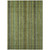 8' X 10' Green Gold And Gray Striped Washable Indoor Outdoor Area Rug