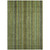 8' X 10' Green Gold And Gray Striped Washable Indoor Outdoor Area Rug
