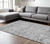 9' X 12' Silver Gray And Pewter Oriental Washable Indoor Outdoor Area Rug