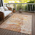 8' X 10' Salmon Abstract Washable Indoor Outdoor Area Rug - Salmon