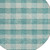 8' Teal Blue And Ivory Round Plaid Washable Indoor Outdoor Area Rug
