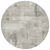 8' Beige And Gray Round Geometric Washable Indoor Outdoor Area Rug