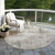 8' Beige And Gray Round Geometric Washable Indoor Outdoor Area Rug - Beige, Gray