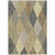10' X 14' Brown Gold And Taupe Argyle Washable Indoor Outdoor Area Rug