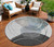 8' Ivory And Gray Round Abstract Washable Indoor Outdoor Area Rug - Ivory, Gray