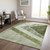 10' X 14' Olive Green And Artichoke Green Geometric Washable Indoor Outdoor Area Rug - Olive Green, Artichoke Green