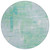 8' Sky Blue And Blue Round Abstract Washable Indoor Outdoor Area Rug
