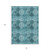 8' X 10' Teal Floral Medallion Washable Non Skid Indoor Outdoor Area Rug