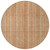 8' Rust Beige And Linen Round Striped Washable Indoor Outdoor Area Rug