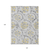 10' X 14' Silver Gray And Gold Floral Washable Indoor Outdoor Area Rug